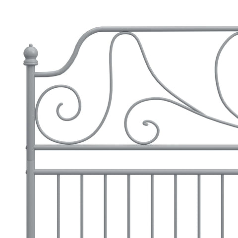 vidaXL Bed Frame without Mattress Grey Metal 180x200 cm Super King