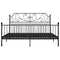 vidaXL Bed Frame without Mattress Black Metal 200x200 cm