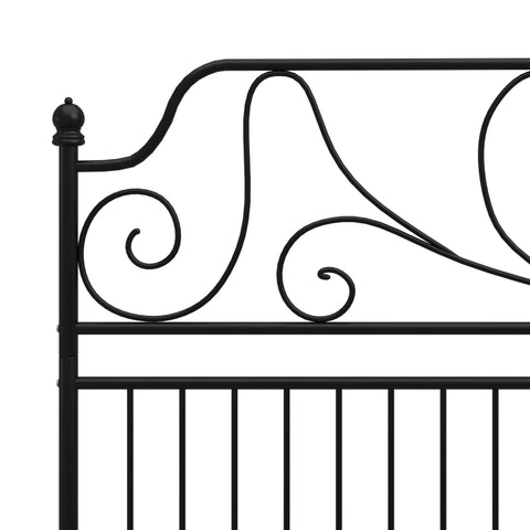 vidaXL Bed Frame without Mattress Black Metal 200x200 cm