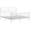 vidaXL Bed Frame without Mattress White Metal 200x200 cm