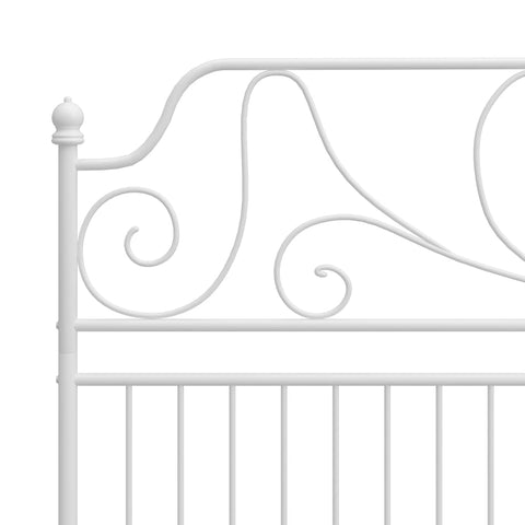 vidaXL Bed Frame without Mattress White Metal 200x200 cm