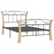 vidaXL Bed Frame without Mattress Black Metal 100x200 cm