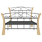 vidaXL Bed Frame without Mattress Black Metal 100x200 cm