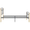 vidaXL Bed Frame without Mattress Black Metal 100x200 cm