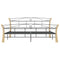 vidaXL Bed Frame without Mattress Black Metal 200x200 cm
