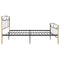 vidaXL Bed Frame without Mattress Black Metal 200x200 cm