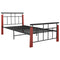 vidaXL Bed Frame without Mattress Metal and Solid Oak Wood 90x200 cm