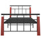 vidaXL Bed Frame without Mattress Metal and Solid Oak Wood 90x200 cm