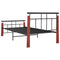 vidaXL Bed Frame without Mattress Metal and Solid Oak Wood 90x200 cm
