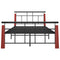vidaXL Bed Frame without Mattress Metal  and Solid Oak Wood 120x200 cm