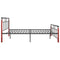 vidaXL Bed Frame without Mattress Metal  and Solid Oak Wood 120x200 cm