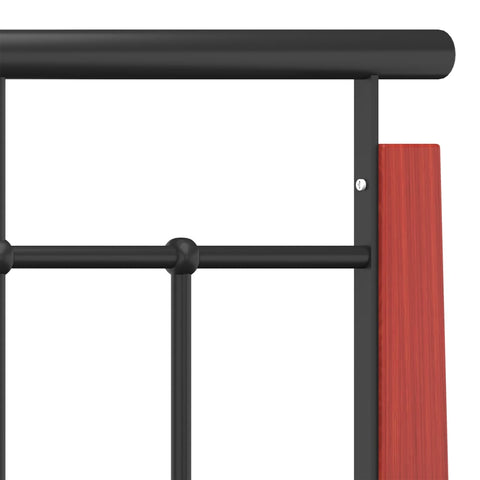 vidaXL Bed Frame without Mattress Metal  and Solid Oak Wood 120x200 cm