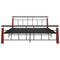 vidaXL Bed Frame without Mattress Metal and Solid Oak Wood 180x200 cm Super King