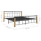 vidaXL Bed Frame without Mattress Metal and Solid Oak Wood 180x200 cm Super King
