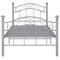 vidaXL Bed Frame without Mattress Grey Metal 100x200 cm