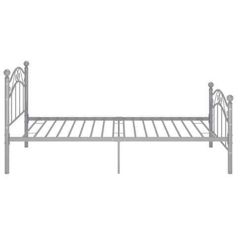vidaXL Bed Frame without Mattress Grey Metal 100x200 cm