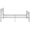 vidaXL Bed Frame without Mattress Grey Metal 100x200 cm