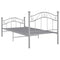 vidaXL Bed Frame without Mattress Grey Metal 100x200 cm