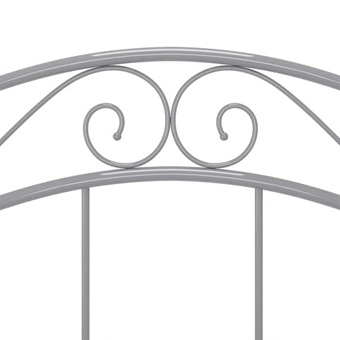 vidaXL Bed Frame without Mattress Grey Metal 100x200 cm