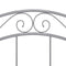 vidaXL Bed Frame without Mattress Grey Metal 100x200 cm