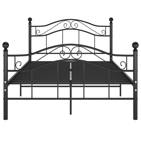 vidaXL Bed Frame without Mattress Black Metal 120x200 cm