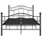 vidaXL Bed Frame without Mattress Black Metal 120x200 cm