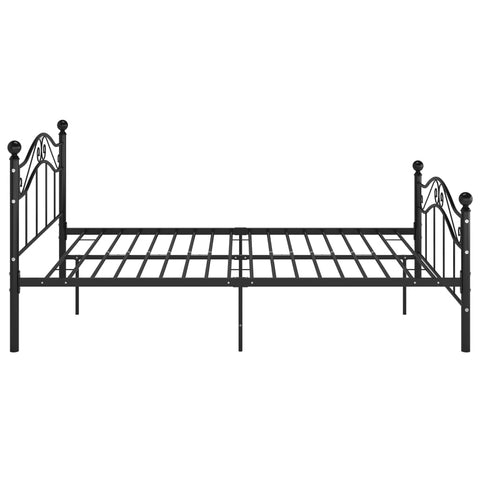vidaXL Bed Frame without Mattress Black Metal 120x200 cm