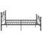 vidaXL Bed Frame without Mattress Black Metal 120x200 cm
