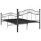 vidaXL Bed Frame without Mattress Black Metal 120x200 cm