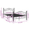 vidaXL Bed Frame without Mattress Black Metal 120x200 cm