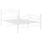 vidaXL Bed Frame without Mattress White Metal 120x200 cm