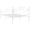 vidaXL Bed Frame without Mattress White Metal 120x200 cm