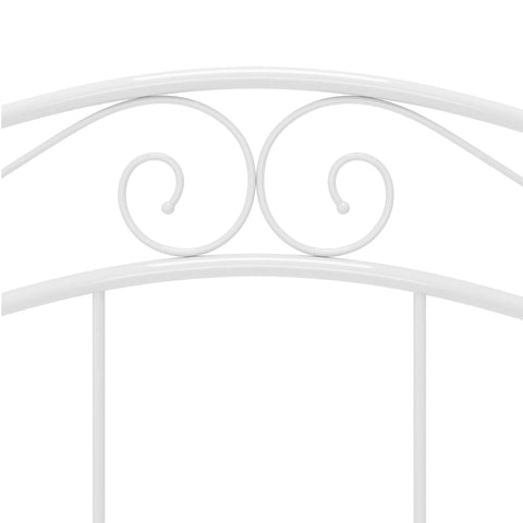 vidaXL Bed Frame without Mattress White Metal 120x200 cm