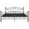 vidaXL Bed Frame without Mattress Black Metal 140x200 cm