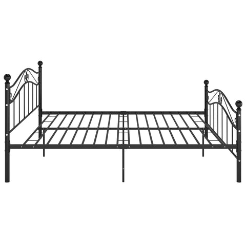 vidaXL Bed Frame without Mattress Black Metal 140x200 cm