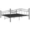 vidaXL Bed Frame without Mattress Black Metal 140x200 cm