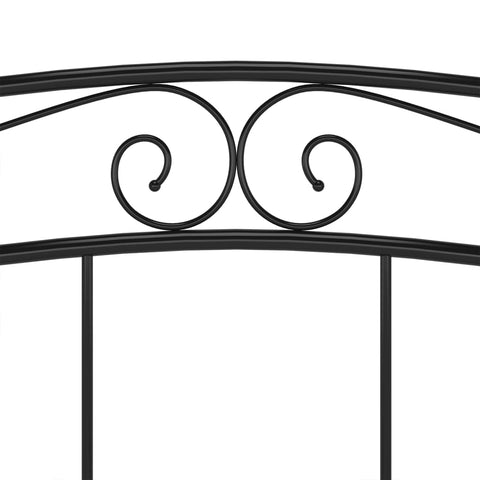 vidaXL Bed Frame without Mattress Black Metal 140x200 cm