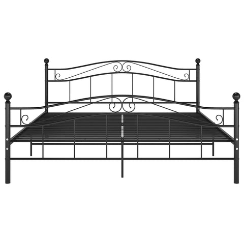 vidaXL Bed Frame without Mattress Black Metal 160x200 cm
