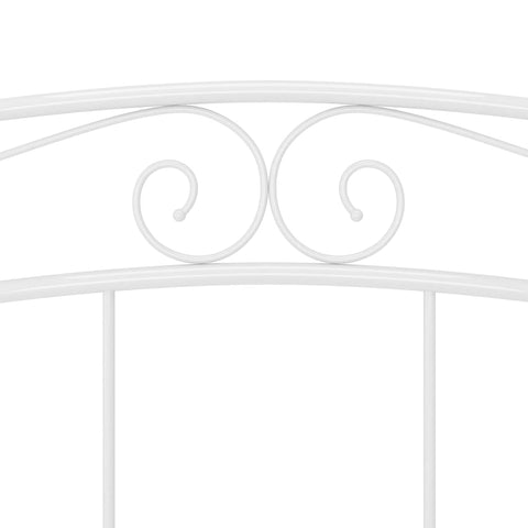 vidaXL Bed Frame without Mattress White Metal 160x200 cm