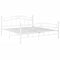vidaXL Bed Frame without Mattress White Metal 200x200 cm