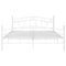 vidaXL Bed Frame without Mattress White Metal 200x200 cm
