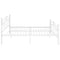 vidaXL Bed Frame without Mattress White Metal 200x200 cm
