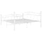 vidaXL Bed Frame without Mattress White Metal 200x200 cm