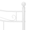 vidaXL Bed Frame without Mattress White Metal 200x200 cm
