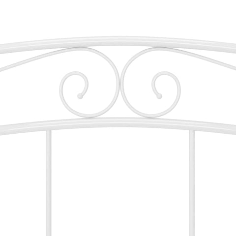 vidaXL Bed Frame without Mattress White Metal 200x200 cm