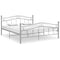 vidaXL Bed Frame without Mattress Grey Metal 200x200 cm