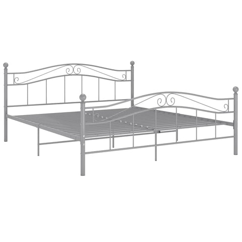 vidaXL Bed Frame without Mattress Grey Metal 200x200 cm
