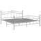 vidaXL Bed Frame without Mattress Grey Metal 200x200 cm