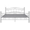 vidaXL Bed Frame without Mattress Grey Metal 200x200 cm