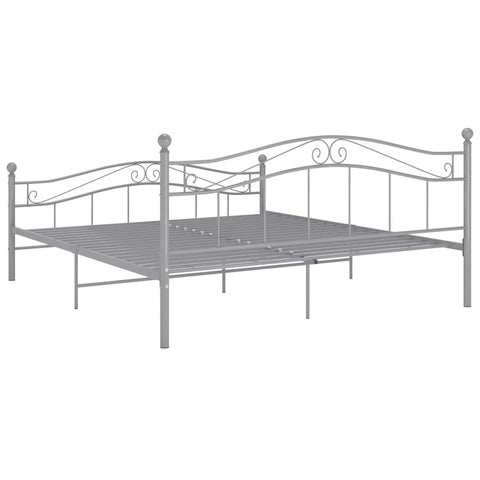 vidaXL Bed Frame without Mattress Grey Metal 200x200 cm